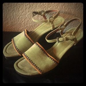 Green wedge Aerosoles sandals
